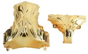 China Dark Gold Plastic Coffin Corner 1# DG Model No. For Metal Casket Handle factory