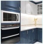 150cm Navy Blue Modern Contemporary Kitchen Cabinets With Tall Cabinets