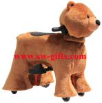 Park Equipment Electric Arcade Coin Operated Plush Stuffed Walking Animal Music