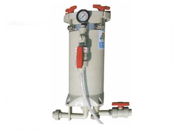 Chemical filtration systems with PVDF cartridge filter housing 20" by 18