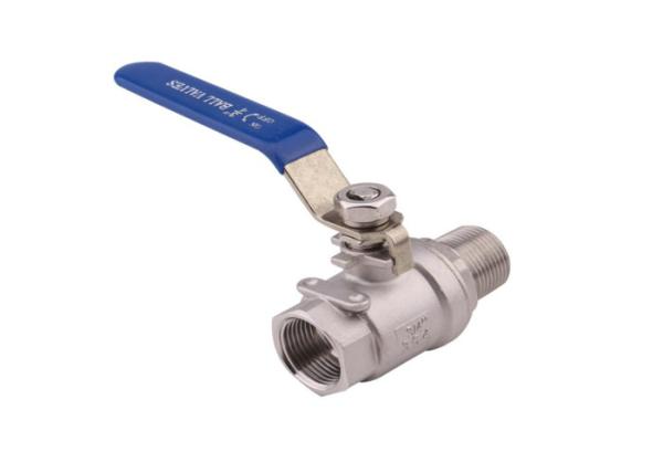 Stainless Steel 2PC Internal Thread Handle Lock Through Water Oil And Gas Ball