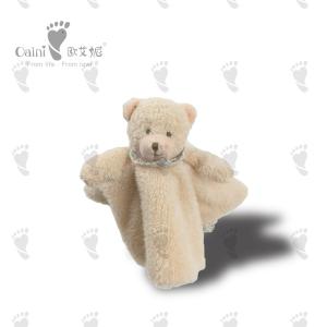China PP Cotton Bear Security Blanket Scarf With Animals 27 X 27cm factory
