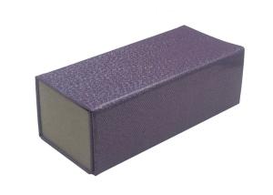 China Leather Rhinestone Foldable Glasses Case , Sunglasses Packaging Box Purple Glitter factory