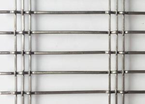 China SS316 Stadiums Architectural Woven Wire Mesh Room Dividers Lock Crimp 6mm factory