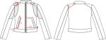 Dark Brown Color Ladies PU Jacket With Epaulets On Shoulder LEDO1719