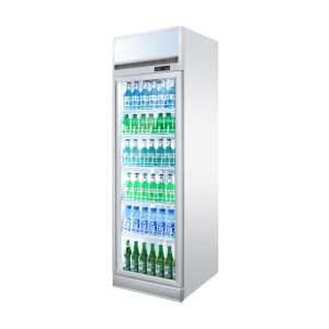 China Refrigeration Single Glass Door Vertical Beverage Refrigerator factory