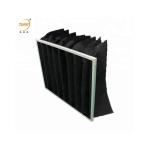 Activated Carbon Pocket Filters Synthetic Fiber Bag Air Filter With Aluminum