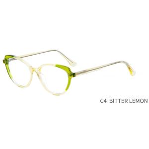 China Retro Cat Eye Acetate Frame Glasses Optical Eyeglasses 52-16-140 factory