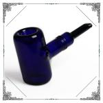 Glass Tankard Sherlock Hand Smoking Pipes 6 Inches with Flowers