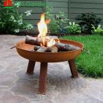 Corten Steel Fire Pits Garden Outdoor Round Wood Burning Fire Pit Bowls