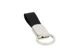 Carbon Fibre Leather Key Chains Metal PU Braided Leather Keychain Snap Hook