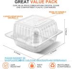 Clear Plastic Take Out Containers,Disposable Clamshell Dessert Container With