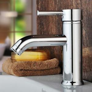 China Home Ceramic Basin Faucet Single Hole Bathroom Sink Faucet Chrome Finish , HN-4A34 factory