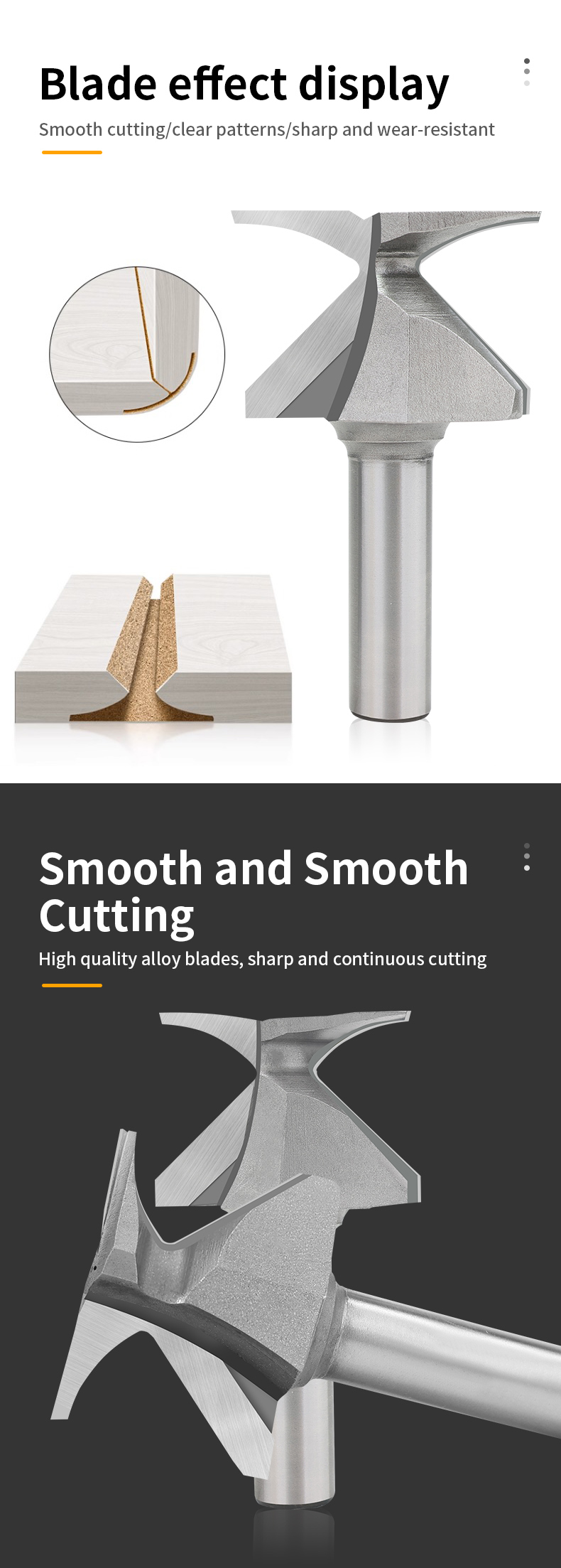 Folding Slotting Woodworking Router Bit 2Flutes Wood Board Bending Router Bits