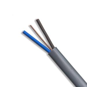 China Construction Flat Electrical Cable 2*1mm2+E Pvc Insulated Copper Wire factory