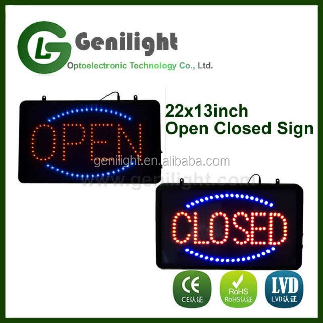 Genilight Indoor 22*13inch DC12V Safe Voltage Sale Logo Neon Advertising Window Sign
