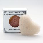 Vegan Various Colors Natural Heart Konjac Sponge for Face and Body Wash