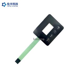 China Glossy Surface Tactile Membrane Switch Overlay Transparent LCD Window factory