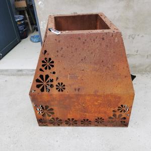 China Modern Outdoor Pre-Made Corten Steel Pot And Custom Made Metal Flower Boxes factory