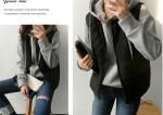 Wadded Ladies Black Vest Quilted Sleeveless Jacket Warm Down 100% Polyester