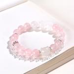 Agate Rose Quartz Bracelets Pink Quartz Bracelet Natural Stone Beaded Bracelets
