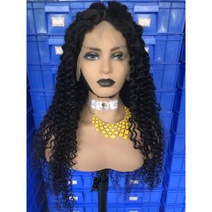 China Tangle Free Deep Wave 300% Pre - Plucked Lace Front Wig factory