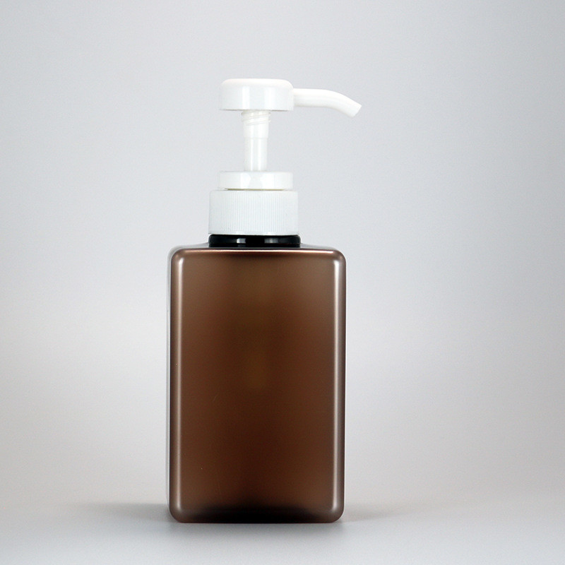 13.4oz 400ml Amber Plastic Shampoo Pump Bottles Travel Reusable Shampoo Containers For Shower