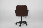 Dark Brown Leather Office Chair , Middle Back Executive Computer Chair With