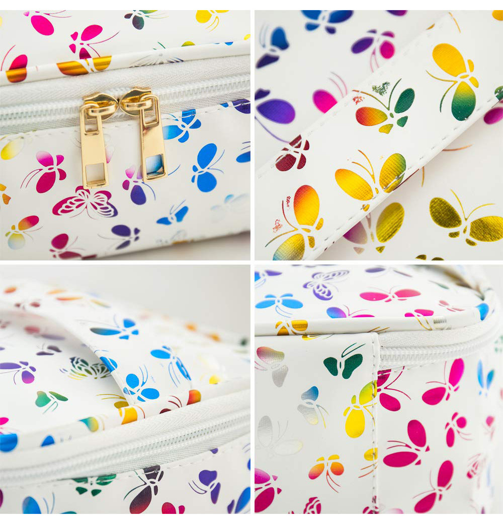 Women 3pcs Polyester Multifunction Large Toiletry Bag
