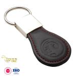 Genuine Leather Key Fob Customized Souvenir Enamel Personalised Keychain