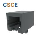5321 Series 4P4C RJ11 Modular Jack Black Plastic Housing Flat Pin Single Port