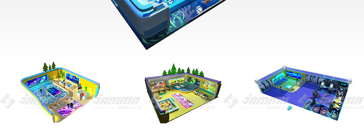 Crazy Magic Balls Projection Interactive Floor , Indoor Amusement Park Interactive Touch Projector