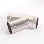 Easy Install Single Wall Chimney , Single Wall Black Stove Pipe Powder Coated