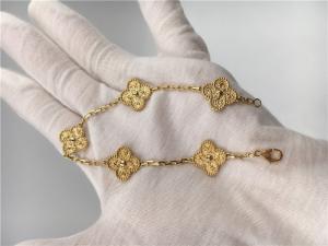 China Women'S Yellow 5 Motifs 18K Gold Bracelet Vintage Alhambra No Gemstone factory