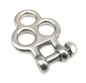 China Stainless Steel 304 Triple Eye Shackle for combination rope factory