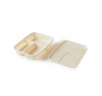 3 Compartment Disposable Cornstarch Meal Tray Disposable Meal Trays 160g