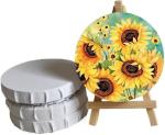 Round Stretched Canvas Boards For Painting , Custom Stretched Canvases Matte