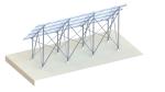 High Aluminum Photovoltaic Ground Mounted Solar Structure Flat Land Racking