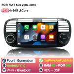 Android 12 Car Radio Multimedia Player Wireless Carplay For FIAT 500 2007-2015