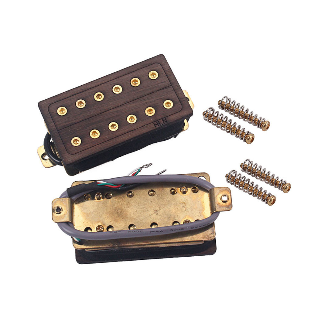 Rosewood Dual Coil Pickup Humbucker N9K/B12.5K Output For Electric Guitar With Screws
