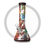Beaker Bong Rick And Morty Art 7mm Heady Glass Smoking Pipe With Ice Catcher