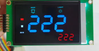 China Customized VA LCD Display with Blue Digits 7 Segment Screen factory