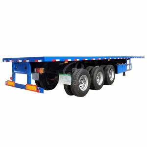 China Exchangeable King Pin Flat Deck Container Truck Semi Trailers with 60 Tons Max Payload factory