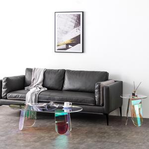 China Transparent Acrylic Coffee Table Round Rainbow House Furniture factory