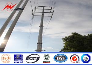 China Conical Section Galvanized Steel Utility Poles 13m 800DAN With ASTMA 123 factory