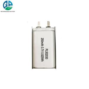China 502030 Lithium Battery Power Pack 250mAh 3.7v Polymer Lithium Battery Pack factory