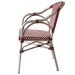 100% Handmade Red Rattan Stackable Commercial Dining Chairs