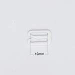 White Eco Friendly Nylon Coated Metal Bra Hooks 12mm