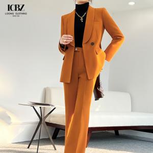 China Spandex / Bamboo Fiber High Cut V-Neck White Business Formal Pants Suits for Women factory