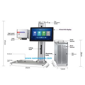 High Quality Portable Fiber Laser Marking Machine - 20W/30W/50W/100W Raycus for